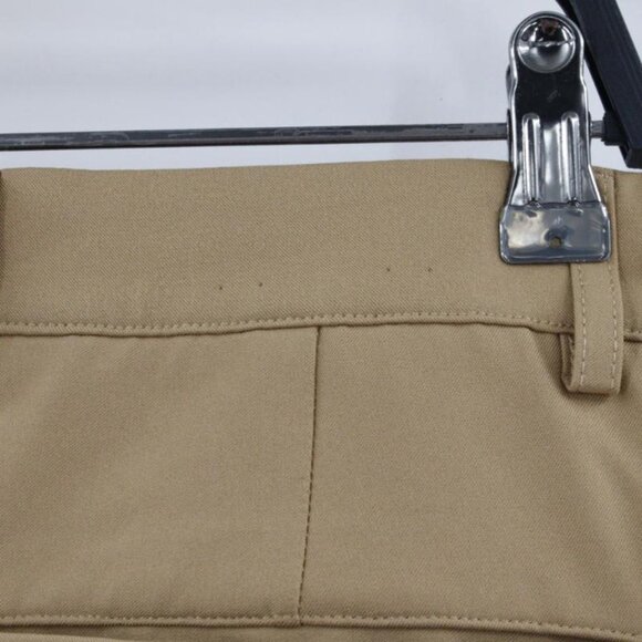 dunning pants Mens 32 everbest golf flat front tan pants stretch 34x32 - Picture 5 of 13